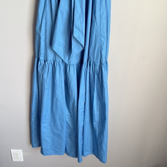 NEW Abercrombie & Fitch poplin bow back ruffle strap maxi dress XS - Picture 10 of 14